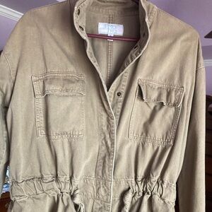 Time and Tru Women's Utility Jacket in Tan